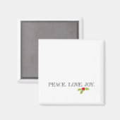 Peace Liebe Joy Holly Frohe Weihnachtsfeiertag Magnet (Vorderseite/Rückseite)