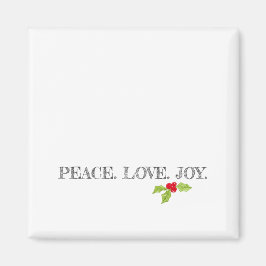Peace Liebe Joy Holly Frohe Weihnachtsfeiertag Magnet