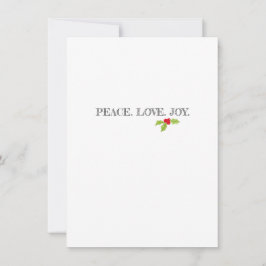 Peace Liebe Joy Holly Frohe Weihnachtswohnung Feiertagskarte