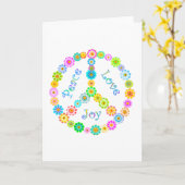 Peace Liebe Joy Karte (Gelbe Blume)
