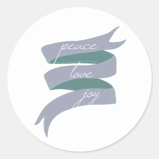 Peace Liebe Joy Lavender Ribbon Stickers (Vorderseite)