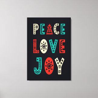 Peace Liebe Joy Leinwanddruck