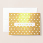 PEACE+LIEBE+JOY. Luxusweihnachtsunternehmen Folienkarte (Vorderseite mit Umschlag)