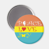 Peace Liebe Joy Magnet (Vorderseite/Rückseite)