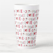 Peace Liebe Joy Milchtasse (Vorderseite)