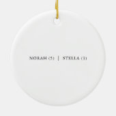 Peace Liebe Joy Minimal Classic Weihnachts-Foto Keramik Ornament (Hinten)