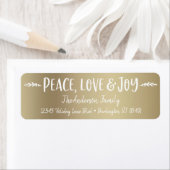 Peace Liebe Joy Modern Typografy Gold Individuelle (Insitu)