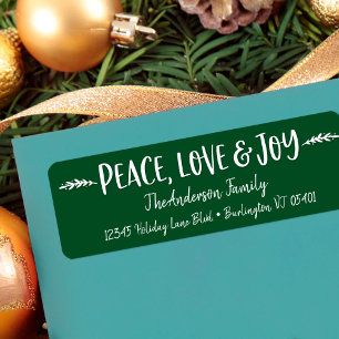 Peace Liebe Joy Modern Typografy Green Individuell