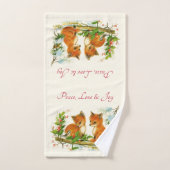 Peace Liebe & Joy Niedlich Winter Foxes Handtuch (Handtuch)