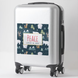 Peace Liebe & Joy Niedliche Weihnachtsmänner Muste Aufkleber