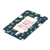 Peace Liebe & Joy Niedliche Weihnachtsmänner Muste Magnet (Linke Seite)