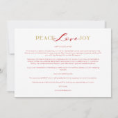 Peace Liebe Joy Poinsettias Garland Foto Wedding (Rückseite)