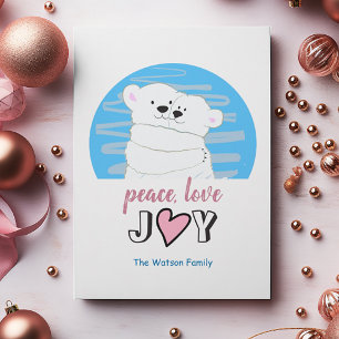Peace Liebe Joy Polar Bears Weihnachten