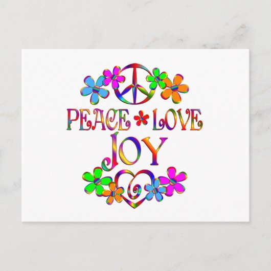 Peace Liebe Joy Postkarte (Vorderseite)
