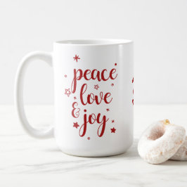 Peace Liebe Joy Reindeer Kaffeetasse