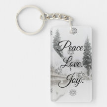 Peace Liebe Joy | Schwarz-Weiß-Schneefälle