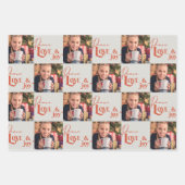 Peace Liebe & Joy Square Fotos Set 3 Geschenkpapier Set (Vorderseite 3)