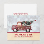 Peace Liebe & Joy Toy Truck Frohe Weihnachten (Vorne/Hinten)
