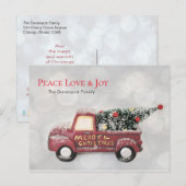 Peace Liebe & Joy Toy Truck Frohe Weihnachten (Vorne/Hinten)