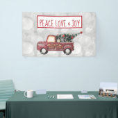 Peace Liebe & Joy Toy Truck Frohe Weihnachten Banner (Messeveranstaltung)