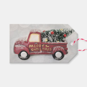Peace Liebe & Joy Toy Truck Frohe Weihnachten Geschenkanhänger