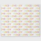 PEACE LIEBE JOY TYPOGRAPHY URLAUB FESTIVAL GESCHENKPAPIER (Flach)