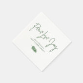 "Peace Liebe Joy" Weihnachts-Party Serviette (Ecke)