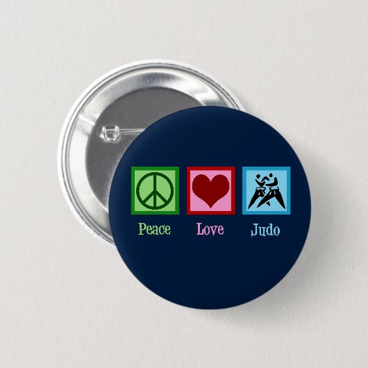 Peace Liebe Judo Button (Vorne & Hinten)