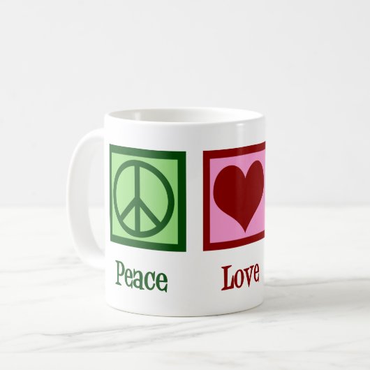Peace Liebe Judo Kaffeetasse (Vorderseite Links)