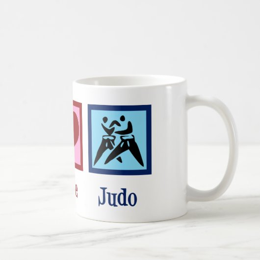 Peace Liebe Judo Kaffeetasse (Rechts)