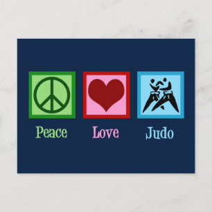 Peace Liebe Judo Postkarte