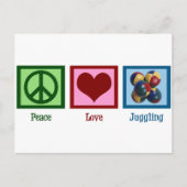 Peace Liebe Juggling Postkarte (Vorderseite)