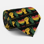 Peace Liebe Juneteenth afrikanische Flagge Herz un Krawatte (Gerollt)