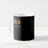 Peace Liebe Juneteenth Finger Heart Hand Unabhängi Kaffeetasse (Vorderseite Links)