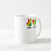 Peace Liebe Juneteenth Pride Black Girl Black Quee Kaffeetasse (VorderseiteRechts)