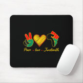 Peace Liebe Juneteenth Pride Black Girl Black Quee Mousepad (Mit Mouse)