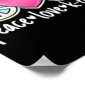 Peace Liebe K-Pop Niedlich Kpop Music Anime Lover Poster (Ecke)