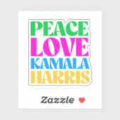 Peace Liebe Kamala Harris Aufkleber (Blatt)