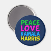 Peace Liebe Kamala Harris Magnet (Vorderseite/Rückseite)