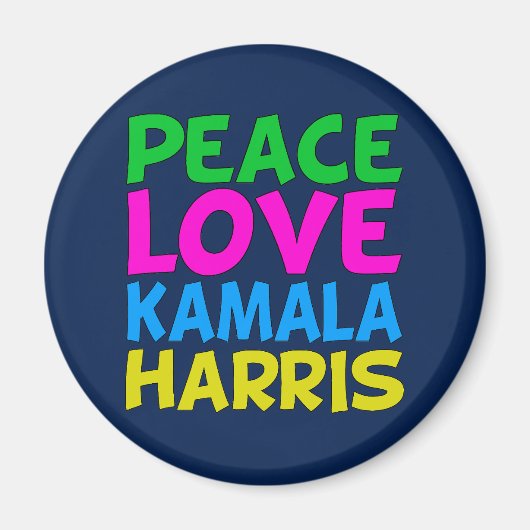 Peace Liebe Kamala Harris Magnet (Vorne)