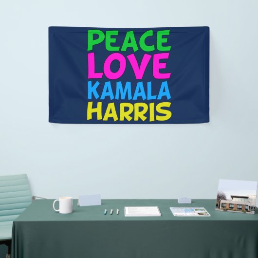 Peace Liebe Kamala Harris Niedlich Blue Banner (Messeveranstaltung)