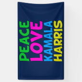 Peace Liebe Kamala Harris Niedlich Blue Banner (Vertikal)
