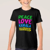 Peace Liebe Kamala Harris Niedlich Kids Tri-Blend Shirt (Vorderseite)