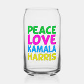 Peace Liebe Kamala Harris Niedliche Wahl Dosenglas (Vorderseite)