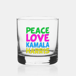 Peace Liebe Kamala Harris Niedliche Wahl Whiskyglas