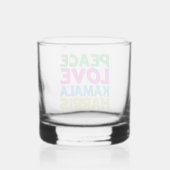 Peace Liebe Kamala Harris Niedliche Wahl Whiskyglas (Rückseite)