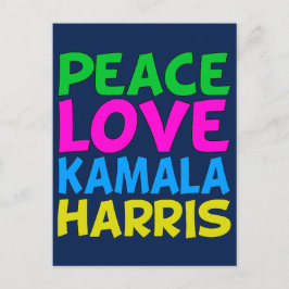 Peace Liebe Kamala Harris Postkarte