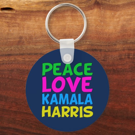 Peace Liebe Kamala Harris Schlüsselanhänger (Vorderseite)