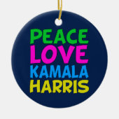 Peace Liebe Kamala Harris Weihnachten Keramik Ornament (Vorne)