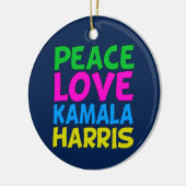 Peace Liebe Kamala Harris Weihnachten Keramik Ornament (Links)